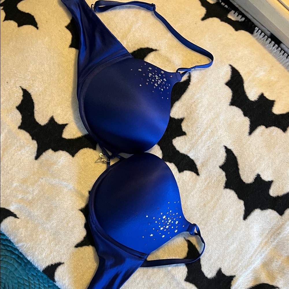Victoria's Secret Sapphire Blue Miraculous Plunge Bra 34 D